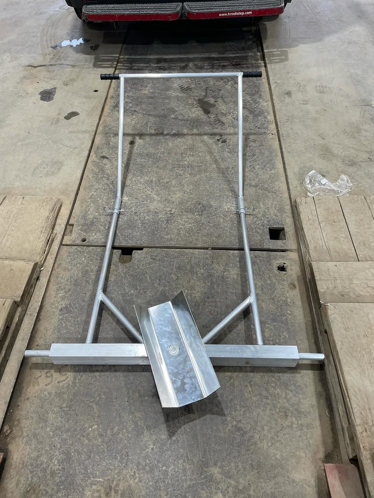 Two sets of gig-rowing trollies, one rigid and one collapsible